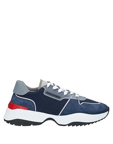 DSQUARED2 Sneakers Midnight blue Calfskin, Textile fibres
