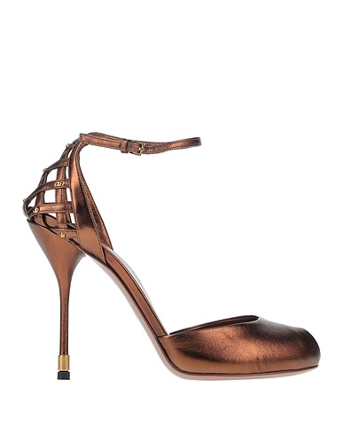 GUCCI Sandalen Kupfer Leder