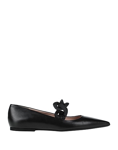 N°21 Ballet flats Black Calfskin