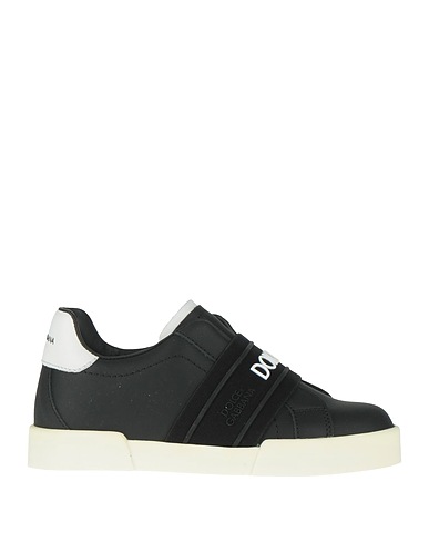 DOLCE&GABBANA Sneakers Black 64% Calfskin, 30% Polyamide, 6% Elastane