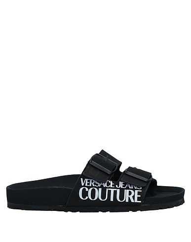 VERSACE JEANS COUTURE Sandals Black Other Fibres