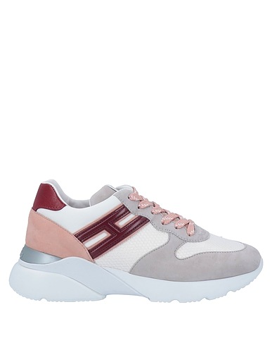 HOGAN Sneakers Light grey Leather, Textile fibers