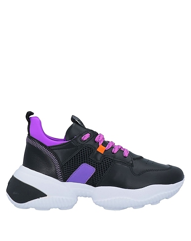 HOGAN Sneakers Black Soft Leather, Textile fibres