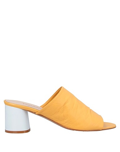 CARLO PAZOLINI Sandals Yellow Soft Leather