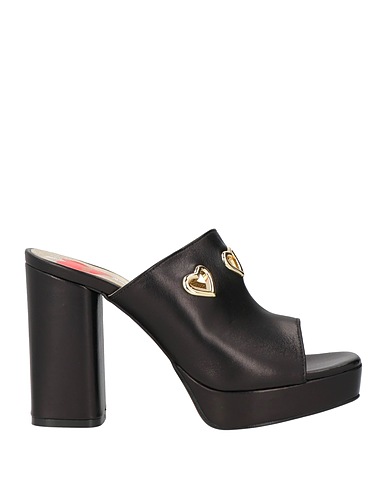 LOVE MOSCHINO Sandals Black Soft Leather
