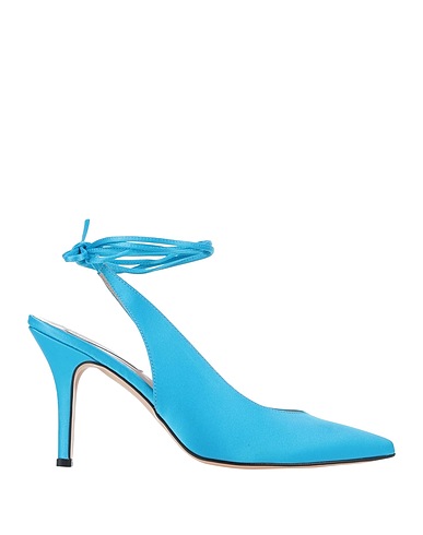 ANGELA GEORGE Décolleté Azzurro Fibre tessili