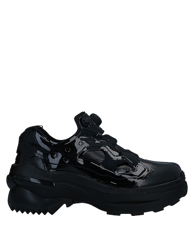 MAISON MARGIELA x REEBOK Sneakers Black Textile fibers, Soft Leather, Rubber