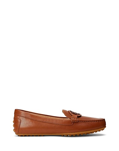 LAUREN RALPH LAUREN Loafers Brown 100% Soft Leather