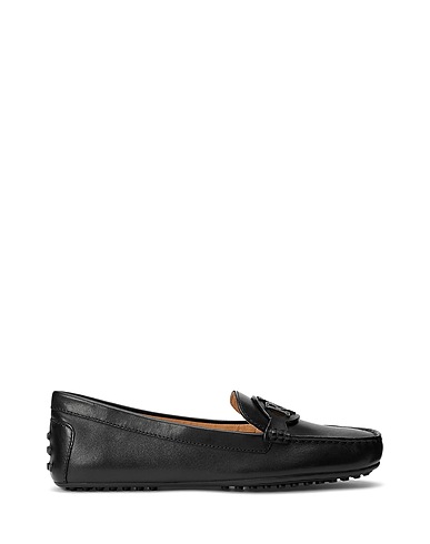 LAUREN RALPH LAUREN Loafers Black 100% Soft Leather