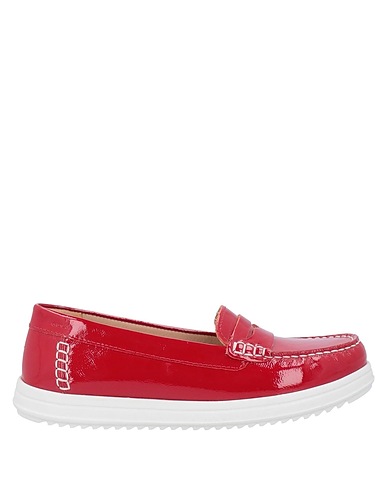 GEOX Loafers Red Soft Leather