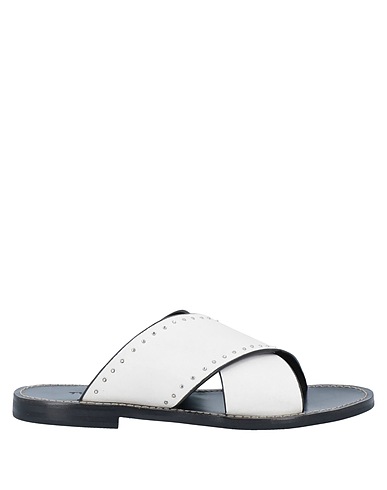 TWINSET Sandals White Leather