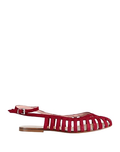 ANNA F. Ballerinas Purpur Leder