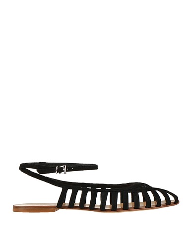 ANNA F. Ballet flats Black Leather