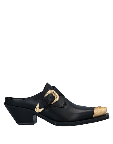 VERSACE Mules and clogs Black Calfskin
