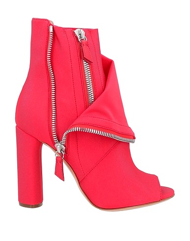 CASADEI Ankle boot Red Textile fibres