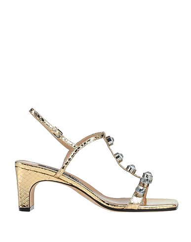 SERGIO ROSSI Sandals Gold Leather