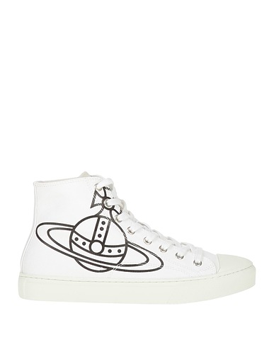 VIVIENNE WESTWOOD Sneakers PLIMSOLL HIGH TOP CANVAS Bianco Fibre tessili