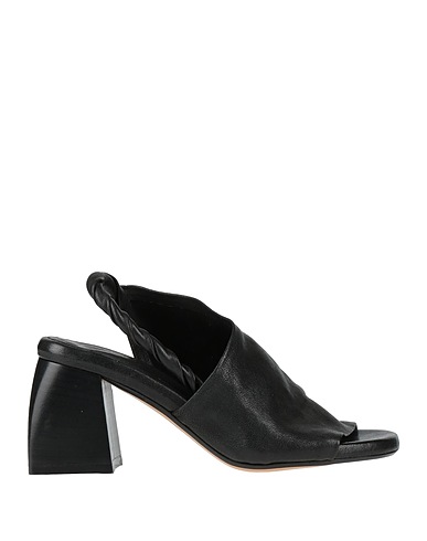 THE S Sandals Black Soft Leather