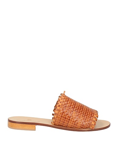PAOLO FERRARA Sandals Camel Leather