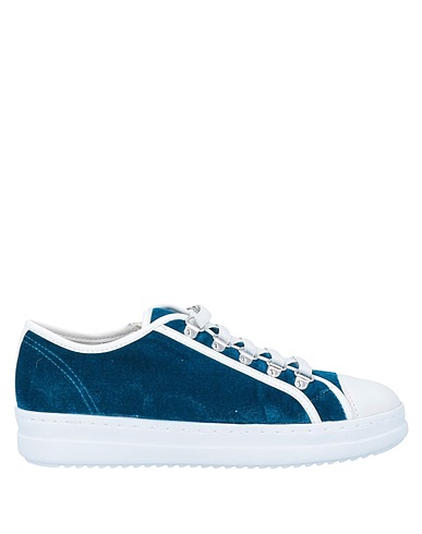 GEOX Sneakers Turquoise Soft Leather, Textile fibres