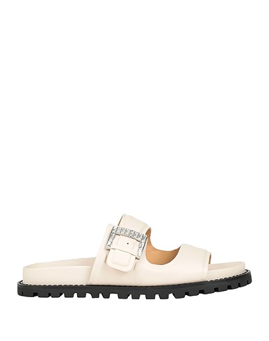 MICHAEL MICHAEL KORS Sandals GISELLE SLIDE Ivory Soft Leather