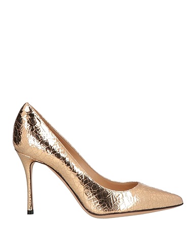 SERGIO ROSSI Pump Gold Leather
