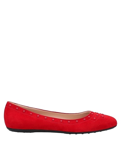 TOD'S Ballet flats Red Soft Leather