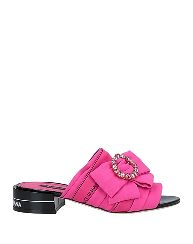 DOLCE&GABBANA Sandals Fuchsia 70% Polyester, 15% Viscose, 10% Acetate, 5% Elastane