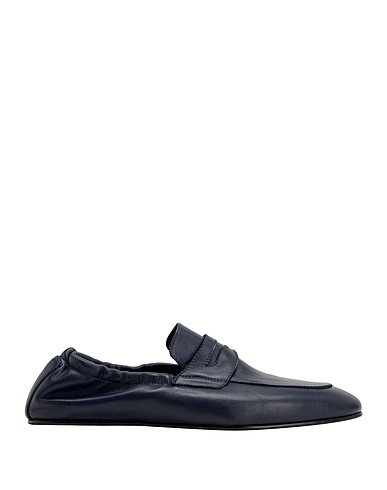 8 by YOOX モカシン LEATHER FLAT PENNY LOAFER ネイビー 牛革(カーフ)