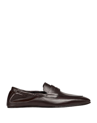 8 by YOOX モカシン LEATHER FLAT PENNY LOAFER ダークブラウン 牛革(カーフ)