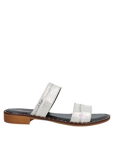 SPAZIOMODA Sandals White Soft Leather
