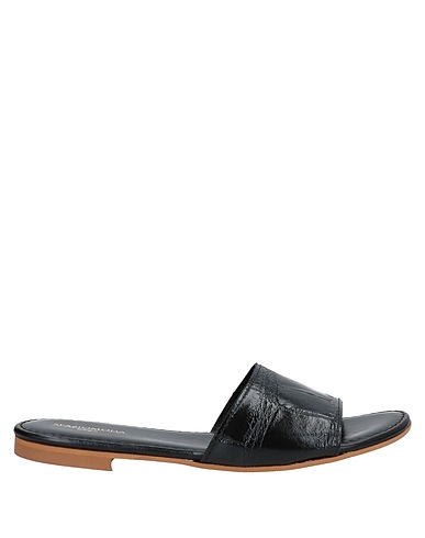 SPAZIOMODA Sandals Black Soft Leather