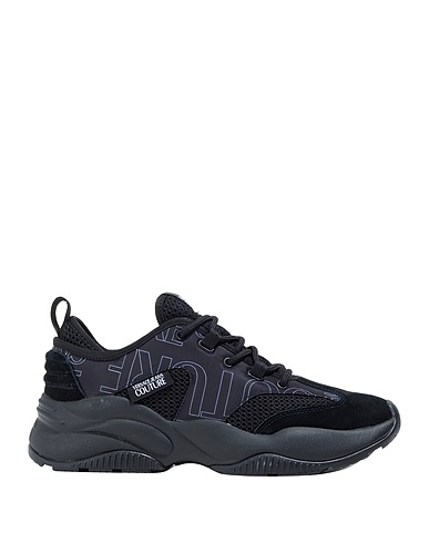 VERSACE JEANS COUTURE Sneakers Black Textile fibres, Soft Leather