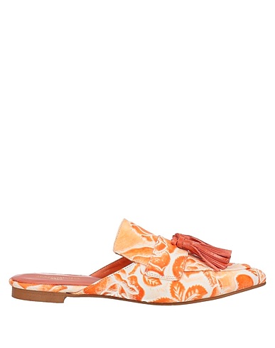 SPAZIOMODA Mules and clogs Orange Soft Leather