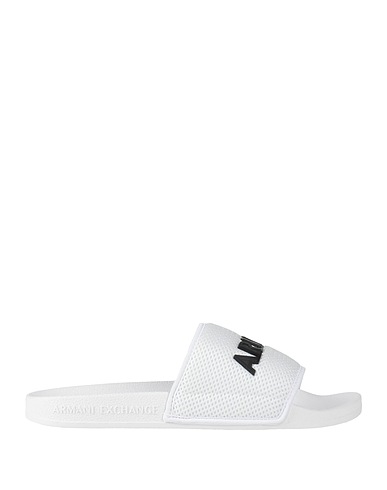 ARMANI EXCHANGE Sandals White Textile fibres