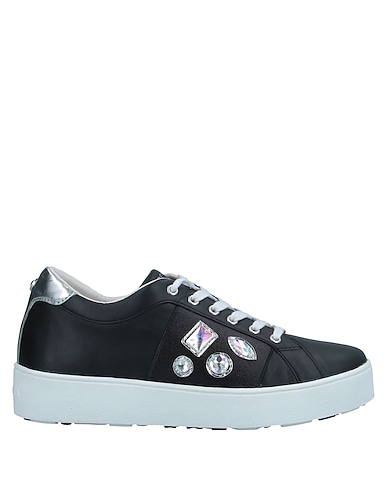 APEPAZZA Sneakers Black Soft Leather, Textile fibres
