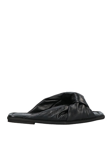 MAISON ROUGE Venezia Sandals Black Soft Leather