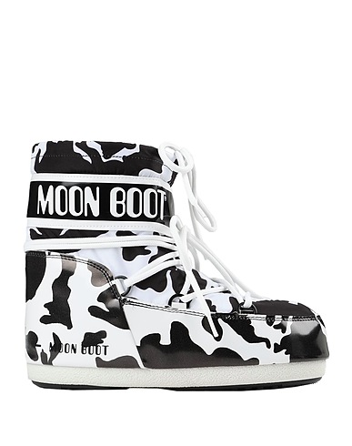 MOON BOOT Stiefelette MOON BOOT MARS COW PRINTED 
 Weiß Gewebefasern
