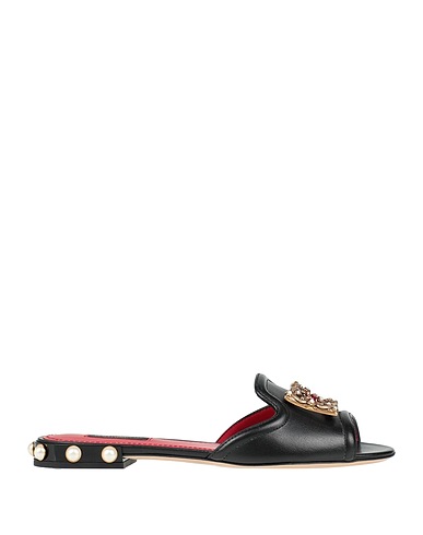 DOLCE&GABBANA Sandals Black 100% Calfskin