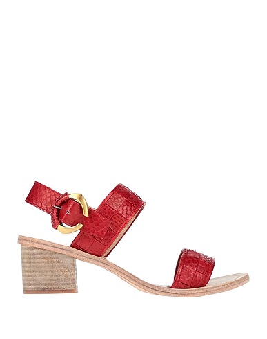 MALÌPARMI Sandalen Rot Schlangenhaut