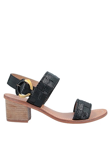 MALÌPARMI Sandals Black Snakeskin