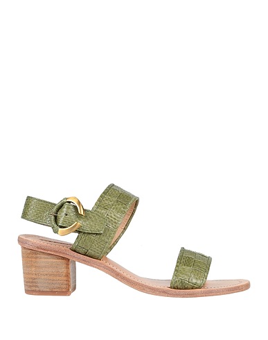 MALÌPARMI Sandals Military green Snakeskin