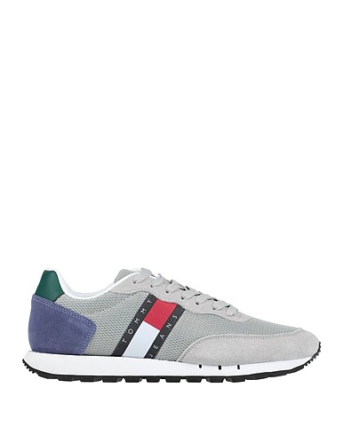 TOMMY JEANS Sneakers TOMMY JEANS MIX RUNNERS
 Light grey Textile fibers, Leather