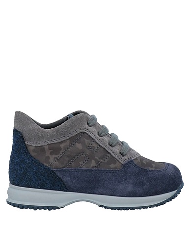 HOGAN Sneakers Midnight blue Leather, Textile fibres