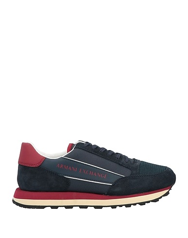 ARMANI EXCHANGE Sneakers Blue Bovine leather, Polyamide, Polyurethane