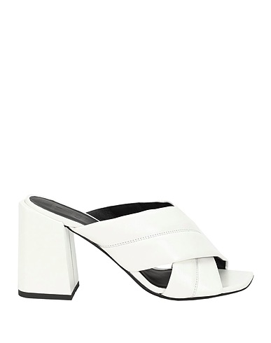 FURLA Sandals FURLA CROSS MULE T.80 White 100% Soft Leather