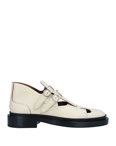 JIL SANDER Loafers Ivory Soft Leather