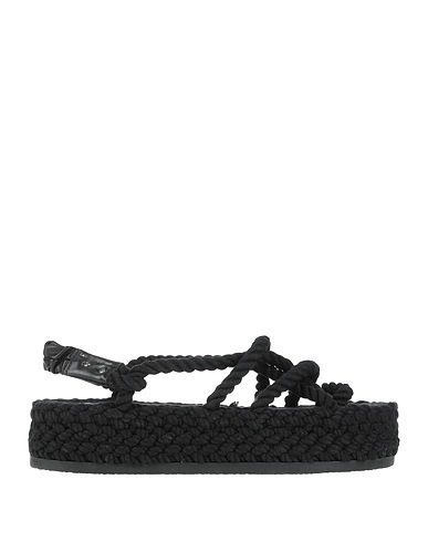 BIMBA Y LOLA Sandalias de dedo Negro 80% Algodón, 10% Piel de bovino, 10% Piel de cabra