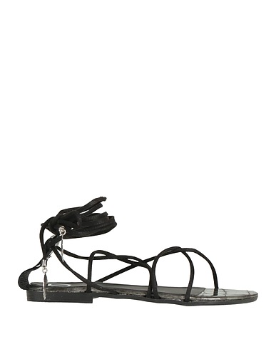TWINSET Sandals Black Textile fibres
