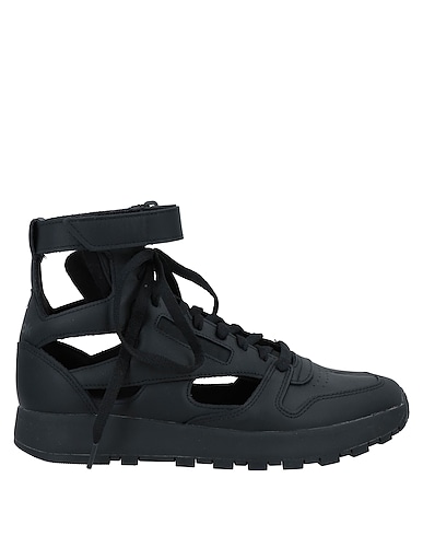 MAISON MARGIELA x REEBOK Sneakers Black Leather, Textile fibres